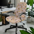 thumbnail image 2 of Renewold Capybara Orange Office Chair Slipcover Universal Rotating Boss Chair Cover Dustproof Desk Chair Protector Stretchable Fabric Cover with Elatic Bottom, L, 2 of 7
