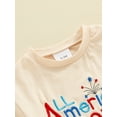 thumbnail image 6 of Nygoyerh Baby Boys 4th of July T-shirt Romper Short Sleeve Letter Star Embroidery Jumpsuit Newborn Infant Summer Casual Bodysuit for Independence Day 3M 6M 12M 18M, 6 of 9