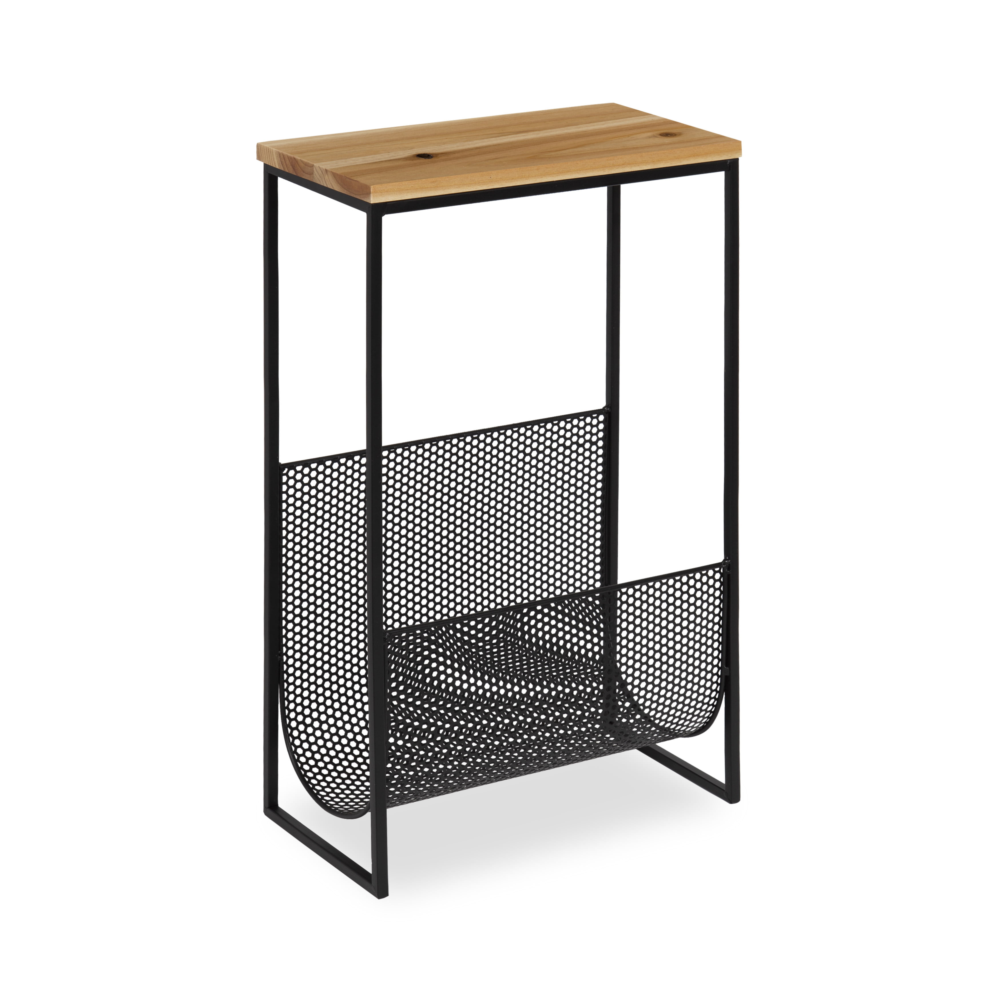ACCENT TABLE METAL WITH A MAGAZINE RACK 