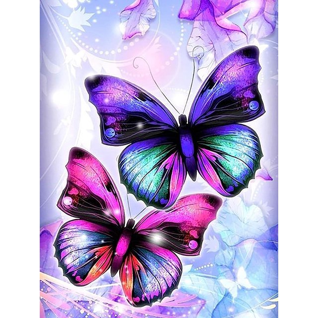 DIY 5D Diamond Painting 30x40cm Color Mariposa Accesorios Completos, Animal Insecto Bordado Pintura Diamante Pintura Kit Completo Punto De Cruz Cristal Rhinestone Decoración Del Hogar