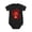 Black, variant on Red Devil Horns Trident Geometric Pattern Baby Bodysuit, 100% Cotton Short Sleeve Snap Romper, 0-12 Months