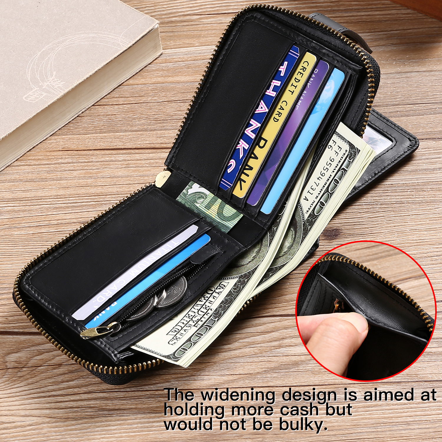 Falan Mule Genuine Leather Bifold Wallet for Men photo 2