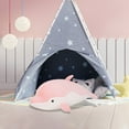 thumbnail image 5 of SDJMa Dolphin Plush Hugging Pillow, Soft Large Dolphins Stuffed Animal Toy Doll Gifts for Kids, Valentine, Christmas, Bedding(13.8"), 5 of 8