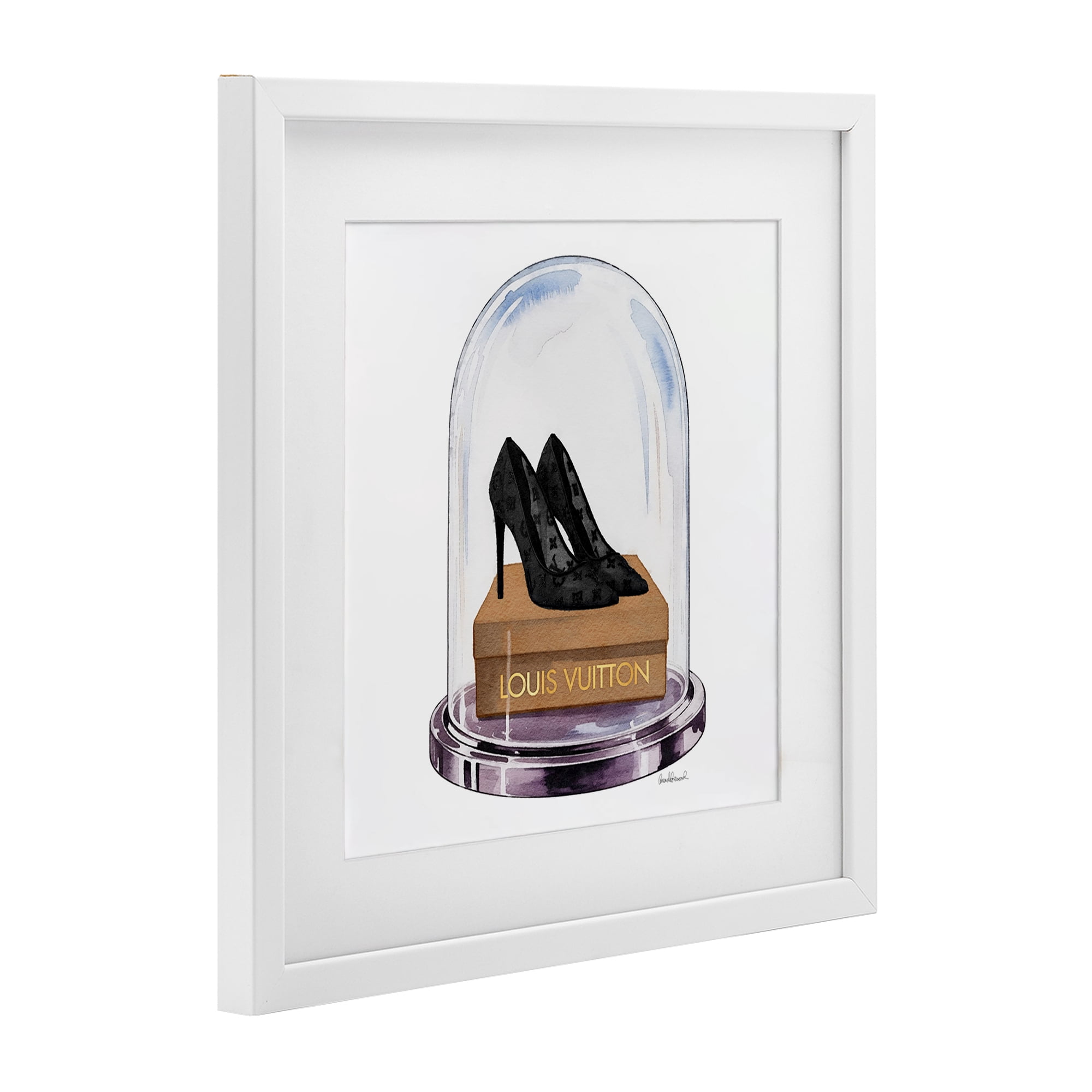 Stupell Industries Black Heels in Bell Jar White Framed Print Under Glass, design by Amanda Greenwood