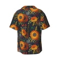 thumbnail image 2 of Wukai Sunflowers Men's Casual Short-Sleeve Button Down Shirt - Lightweight Summer Dress Shirt for Daily Wear-Medium, 2 of 7