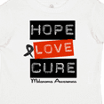 thumbnail image 4 of Inktastic Melanoma Hope Love Cure Boys or Girls Toddler T-Shirt, 4 of 5