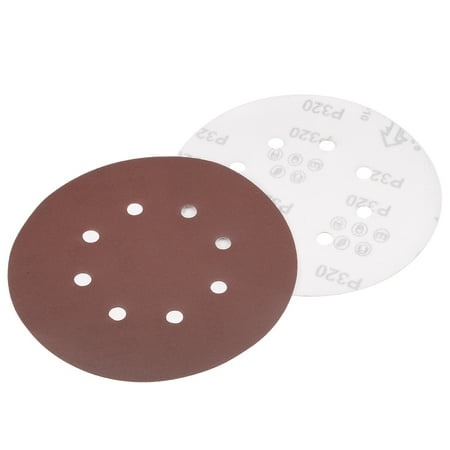 

10Pcs 7 Inch 8 Hole Hook and Loop Sanding Disc 320 Grit Flocking Sandpaper