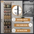 thumbnail image 5 of Home-Complete 9-Tier Over the Door Organizer with Adjustable Shelves, Black, 5 of 9