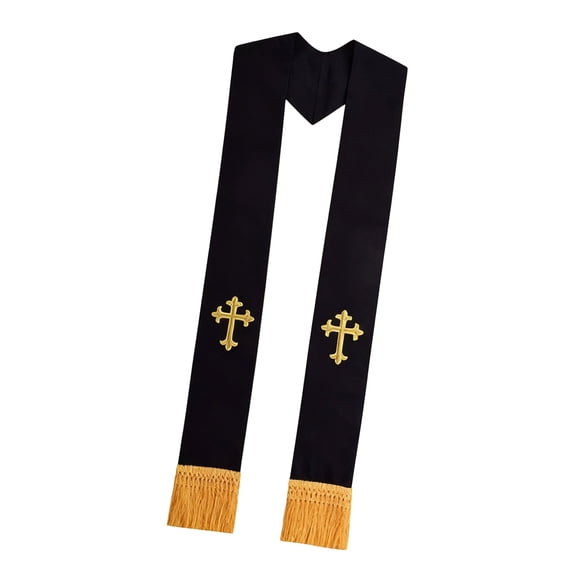 COOLHOOD Classical Clergy Stole With Embroidery Pattern Formal Garment Unisex Design For Pastors And Ministers