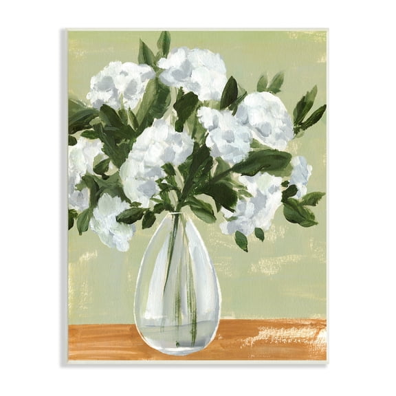 Stupell Industries Casual White Floral Arrangement Bouquet Still Life Painting Unframed Art Print Wall Art, Design by Annie Warren