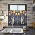thumbnail image 4 of Yayeee Kitchen Curtains Tier Pair Light Filtering 27"x24" Rod Pocket Short Cafe Window Panel, Watercolor Astronaut, 4 of 7