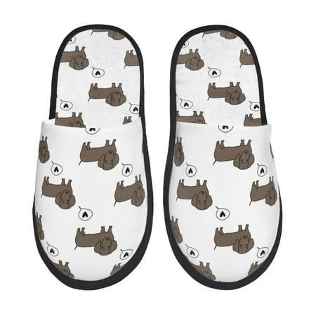 

House Slippers for Women Men - Dachshund Dog Puppy Black Love Warm Non-slip Mens Womens Slippers Cozy Slip-on House Shoes Bedroom Outdoor Indoor Slippers for Men