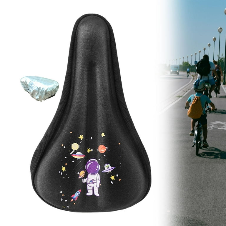 funtasica Kids Seat Cushion Cover Seat Protector Soft Small Easy to Install Black Thickened Childrens Bike Seat Cushion M Astronaut Walmart