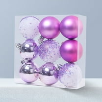 HBBKVI Purple 2.4" Christmas Balls Christmas Tree Decoration Ornaments Shatterproof Hanging Balls for Birthday Halloween Holiday Wedding Decorations Set of 9pcs