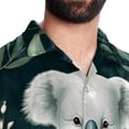 thumbnail image 5 of Koala Men's Short Sleeve Beach Shirts Hawaiian Button Down Casual Summer Printed Unisex Top, 5 of 6