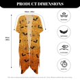 thumbnail image 6 of HELLHERO Polyester Long Kimono Swimsuit Cover Up for Beach Loose Half Sleeve Spiderweb Halloween, 6 of 6
