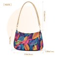 thumbnail image 3 of FORMRS Womens Shoulder Bag with Chain Strap Clutch Purse Cute Tote Handbag, Colorful Art Leaves Pattern, 3 of 7