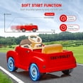 thumbnail image 3 of EastVita 12V Ride on Car for Kids Ages 3-5, Battery Powered Ride-on Toys W/Parent Remote, Music Player, 4 Wheel Cushion, Kids Electric Cars with 2 Speed, Dual Doors, Front & Rear Headlights red, 3 of 8
