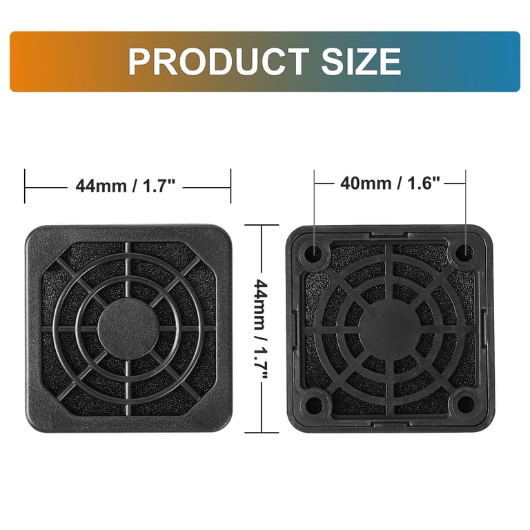 Computer Case Enclosure Filter Pc Cases 40mm Filter YIMATEECO Dust Filter 80mm Fan Grill Filter, 2Pack ...