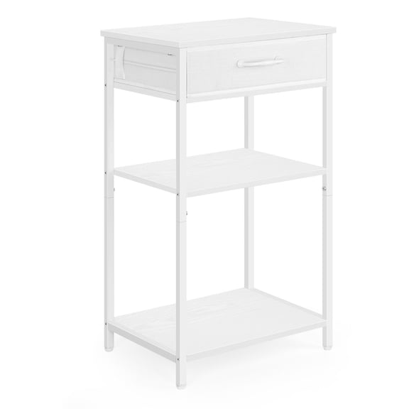 3-Tier Printer Stand with Drawers - White