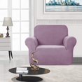 thumbnail image 2 of Housse de Chaise Extensible, Housses de Canapé Hydrofuges, Anti-Chien, Chat, Animal de Compagnie, Housses de Sofa et de Chaise, Protecteurs (Chaise, Violet Pâle), 2 of 7