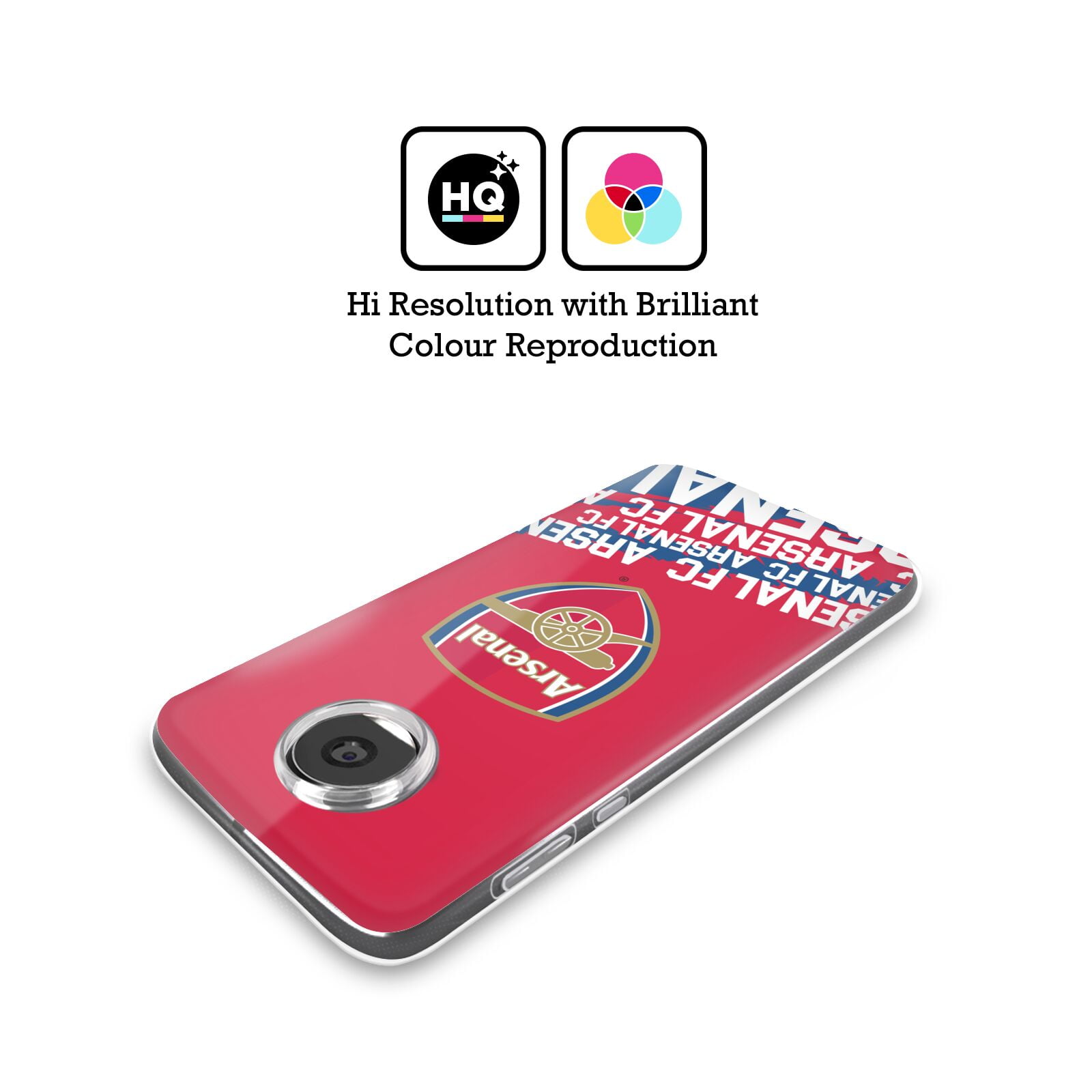 Official Arsenal FC Away 2017/18 Crest Kit Soft Gel Case Compatible for Motorola Moto G7 Play