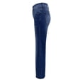 thumbnail image 5 of Women's High Waisted Bell Bottom Jeans Flare Drawstring Wide Leg Retro Bootcut Stretch Boyfriend Baggy Denim Pants, 5 of 6