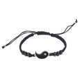 thumbnail image 3 of HomeKingdee Yin Yang Friend Bracelet Adjustable Cord Bracelet - Matching Pair Stainless Steel Bracelets for Friendship Gift Valentine's Day Christmas Anniversary, 3 of 5