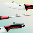 thumbnail image 3 of Ceramic Knife Set 2 Pack Fruit Meat Cutting Vegetable Paring Knife Set with Blade Guard for Kitchen and Restaurant, 6" Chef and 3" Paring Knife, 3 of 7