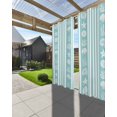 thumbnail image 3 of Outdoor Curtains for Patio Coral Turquoise and White Striped Waterproof Privacy Outside Curtains with 2 Tiebacks Grommet Top Pergola Curtains for Porch Cabana Gazebo 1 Panel, 54x95 inch, 3 of 7