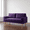 Purple, variant on 65" Velvet Upholstered Small Loveseat Couch, 2 Seater Sofa with Pine Wood Frame, Comfortable Loveseat with High-Density Sponge for Living Room, Navy