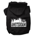thumbnail image 3 of Pet, Dog  Cat Hoodie Screen Printed, "Amsterdam Skyline", 3 of 10
