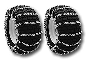 MowerPartsGroup Snow/Mud Tire Chains 20x9.00-10 21x8.00-10 with 2-Link Spacing 
