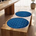 thumbnail image 7 of Oneshrt Round Chair Cushions, Thickened Memory Foam Cushion for Living Room, Office Chair, Slow Rebounds Buttock Student Cushion, Velvet Car Seat Cushion (Round - Blue, 15.75x15.75 in), 7 of 7