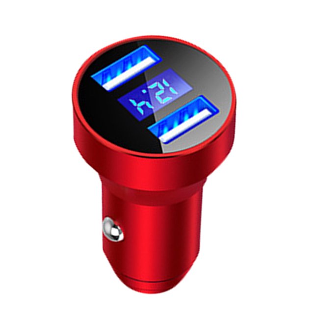 Pantalla de corriente de carga LED 12V USB Cargador de encendedor de cigarrillos Mini cargador de viaje USB automático portátil Guardurnaity DZ5755-04B