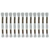 12 Skeins Embroidery Floss 8.75yds(8m) Egyptian Cotton Cross Stitch Thread, Pearl White(6002)