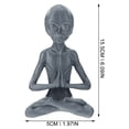 thumbnail image 2 of unbranded Estatua De Meditación En Plástico Negro Para Jardín Y Hogar Único, 2 of 6