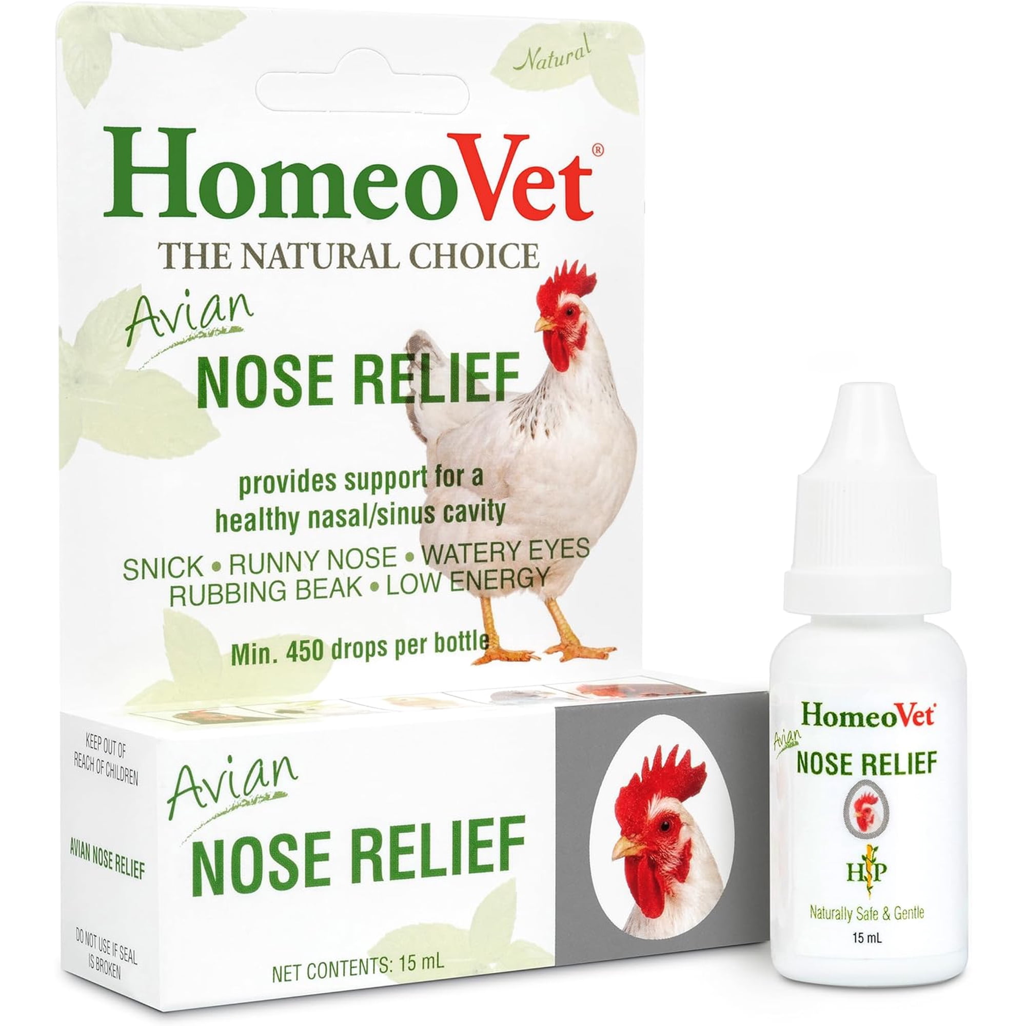 HomeoPet Avian NOSE RELIEF Nasal and Sinus Health Support Drops for Birds, 15 mL