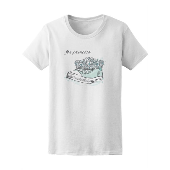 Hipster Blue Princess Sneakers Tiara T-Shirt - Image by Shutterstock, Female Small