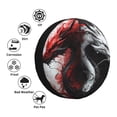 thumbnail image 4 of Fuzoiu Cool Black And White Dragon Print Universal Spare Tire Cover with Buckle Strap, Waterproof Wheel Covers for Jeep, Trailer, RV, Truck and All Car-14 inch, 4 of 6