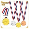 thumbnail image 2 of 100 Piezas de PláStico para NiñOs Medallas Medallas Oro Plata Bronce Medallas para Fiestas, Juegos, Deportes, 2 of 5