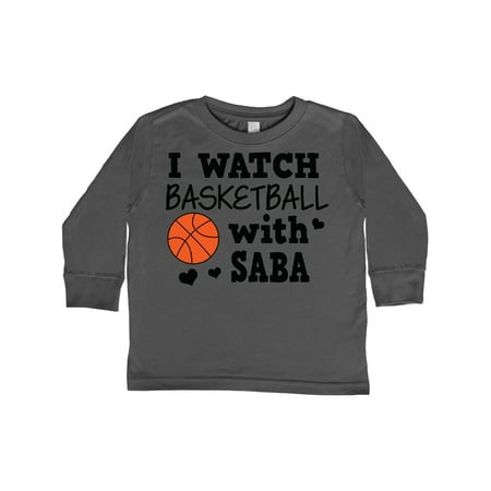

Inktastic I Watch Basketball with Saba Gift Toddler Boy Girl Long Sleeve T-Shirt