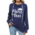 thumbnail image 1 of Casual Women's Hoodless Sweatshirt With Drawstring Printed Design For Everyday Wear In Fall And Winter Versatile Style Paired With Pants Or Skirts Basic Layering Piece, 1 of 6
