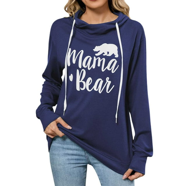 Casual Women's Hoodless Sweatshirt With Drawstring Printed Design For Everyday Wear In Fall And Winter Versatile Style Paired With Pants Or Skirts Basic Layering Piece