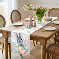 thumbnail image 4 of Easter Table Runner 72 Inches Long for Kitchen Dining, Spring Rustic Botanical Floral Rabbit Eggs Leaves Dresser Scarf Farmhouse, Dining Table Decorations for Wedding/Parties, 14 x 72 In, 4 of 8