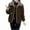 Coffee, variant on Hvyesh Women's Winter Casual Coat Trendy Lapel Sherpa-Lind Jackets Plus Size Button Down Puffer Jacket Long Sleeve Padded Outerwear Coats