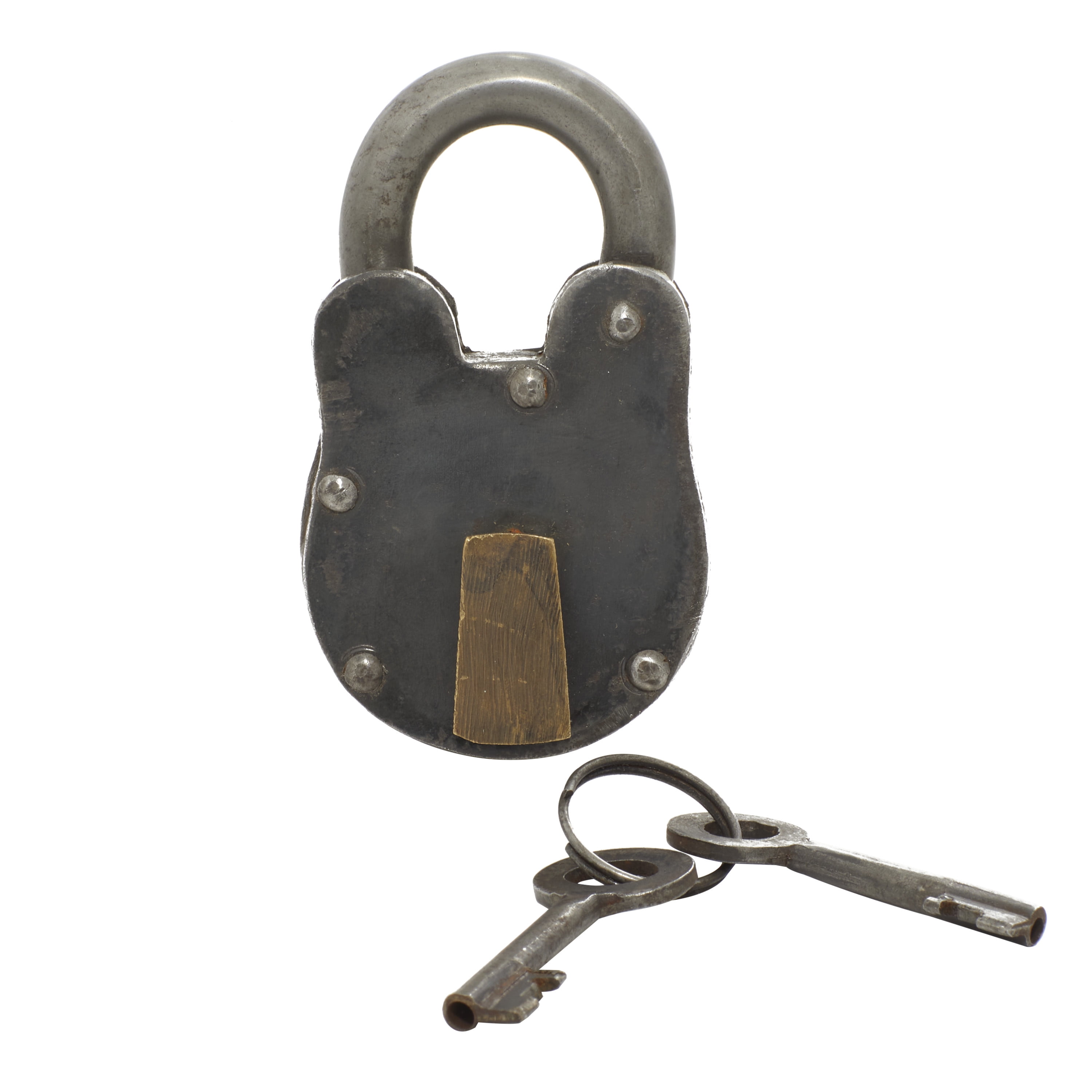 DecMode 2" Gray Brass Lock And Key