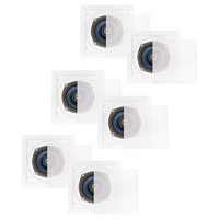 Blue Octave LS52 In Wall or In Ceiling Speakers Home Theater 2-Way Square 3 Pair Pack