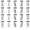 thumbnail image 1 of Tatuajes temporales para mujeres, pegatinas de tatuajes de flores falsas para adultos, 20 hojas, 1 of 6