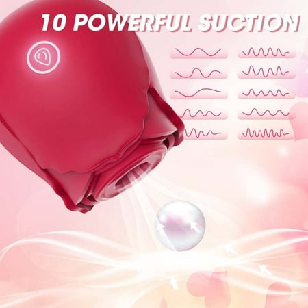 Rose Vibrator, XOPLAY G-Spot Clitoral Sucking Vibrator Stimulator, Rose Sex  Toy for Women 